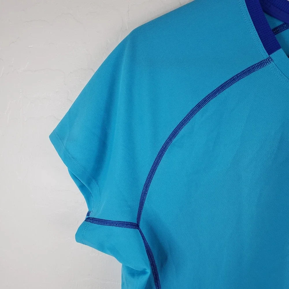 The North Face T-Shirt Women's XL Turquoise Blue‎ Short Sleeve Breathable Top - Picture 7 of 12